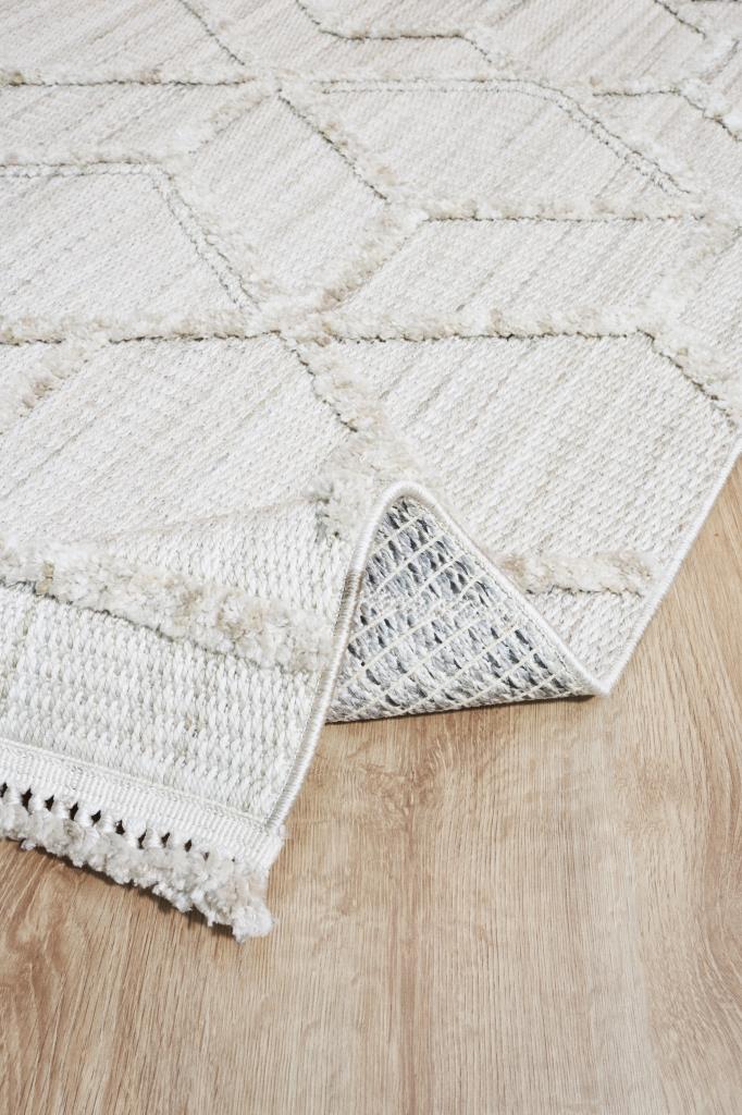 Vesta Scandinavian and Embossed Patterned Beige Area Rug 9521