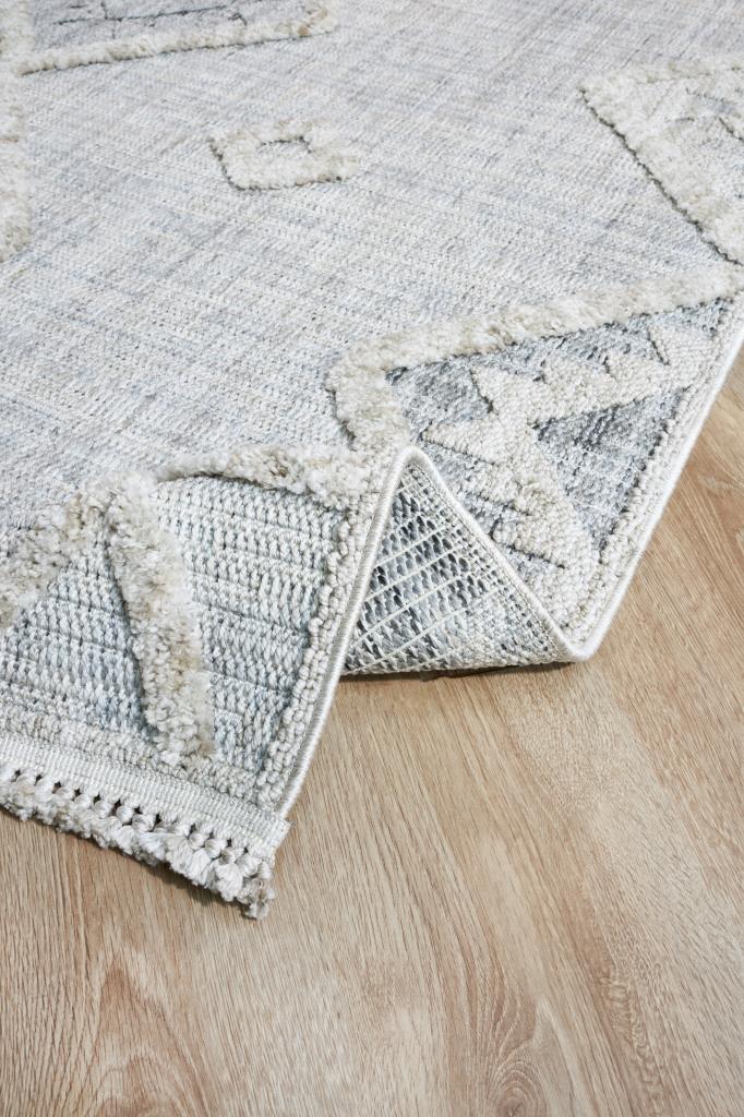 Vesta Scandinavian and Embossed Patterned Beige Area Rug 9542