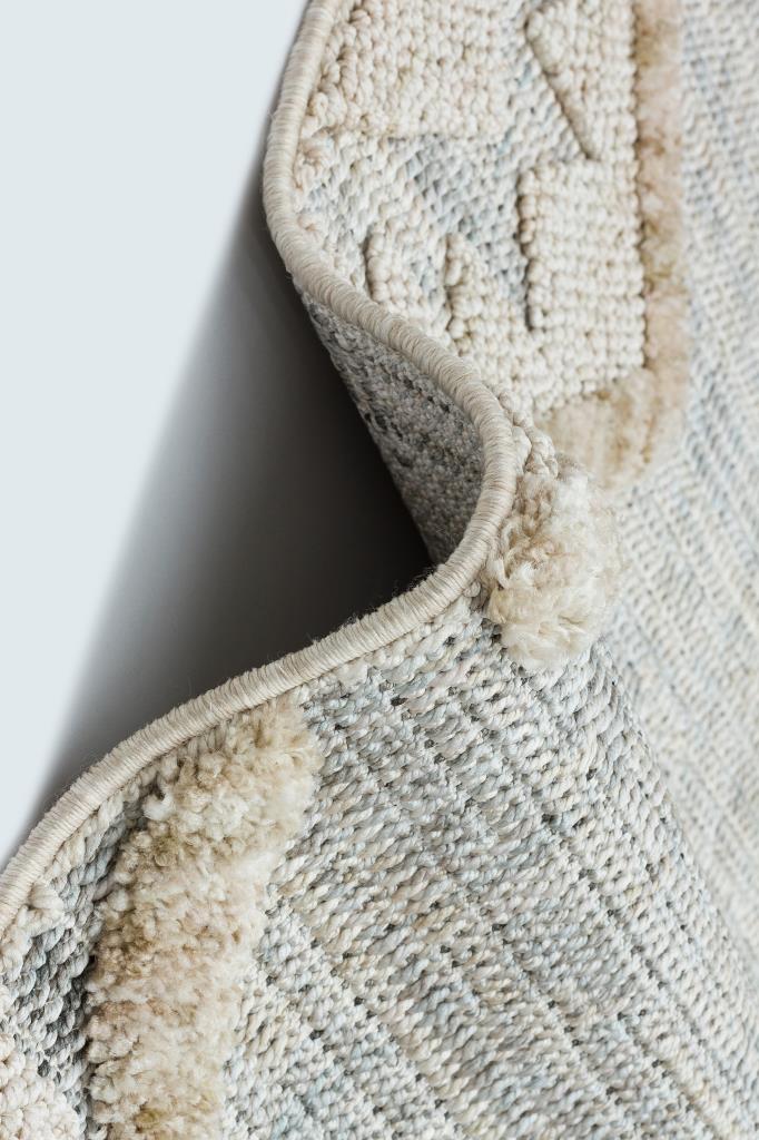 Vesta Scandinavian and Embossed Patterned Beige Area Rug 9542