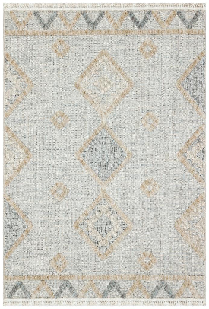 Vesta Scandinavian and Embossed Patterned Beige Area Rug 9542