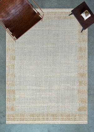 Vesta Scandinavian and Embossed Patterned Beige Area Rug 9551