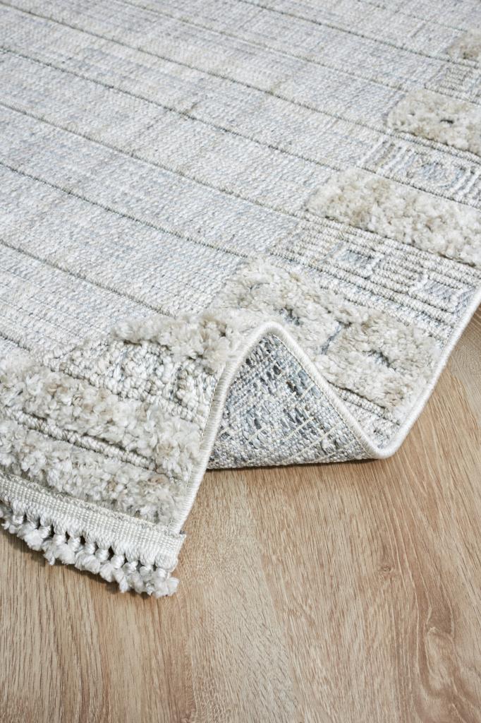 Vesta Scandinavian and Embossed Patterned Beige Area Rug 9551