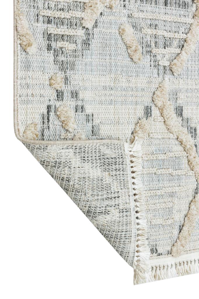 Vesta Scandinavian and Embossed Patterned Beige Area Rug 9561