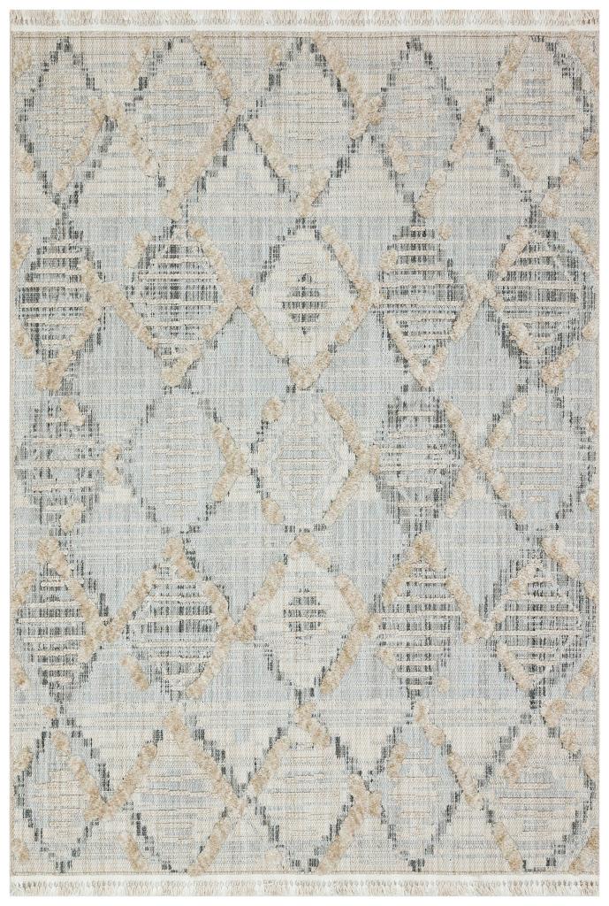 Vesta Scandinavian and Embossed Patterned Beige Area Rug 9561