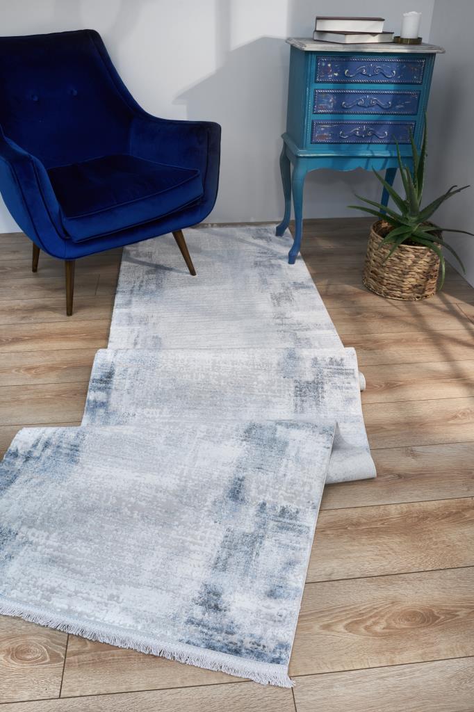 Vivaldi Blue Modern Living Room Rug 9721