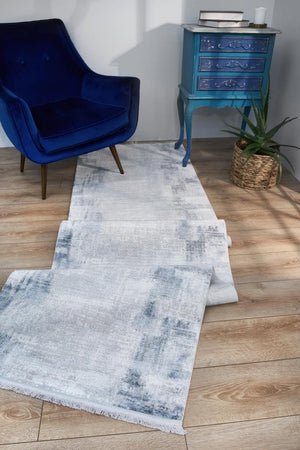 Vivaldi Blue Modern Living Room Rug 9721