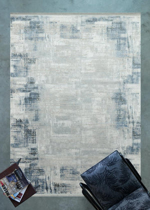 Vivaldi Blue Modern Living Room Rug 9721