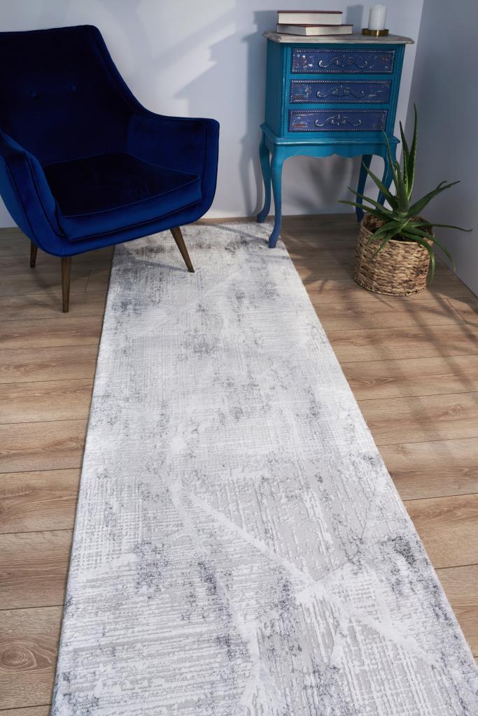 Vivaldi Gray Blue Modern Living Room Rug 9741