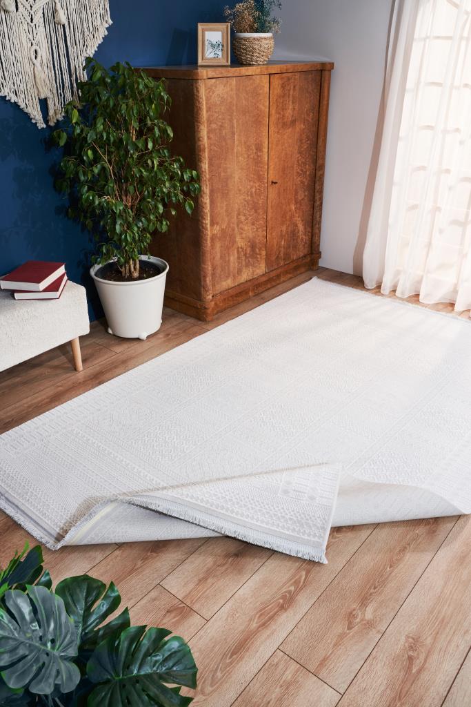 Vivaldi White Modern Living Room Rug 9761