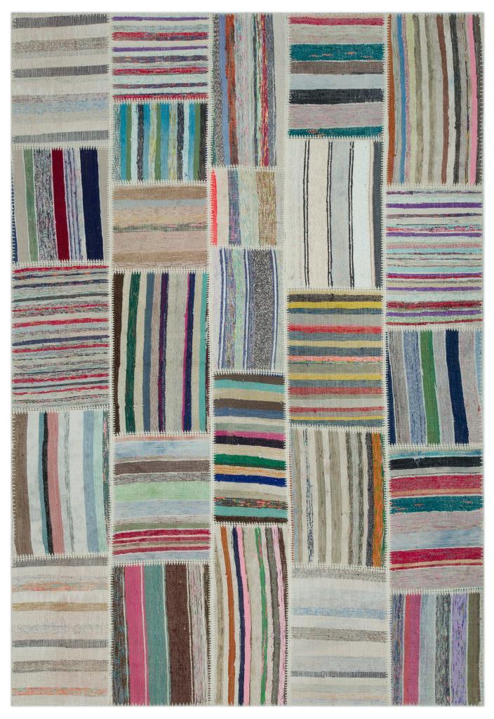 Apex Kilim Patchwork Unique Striped 22406 190 x 277 cm