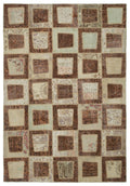 Apex patchwork carpet beige 21042 197 x 284 cm