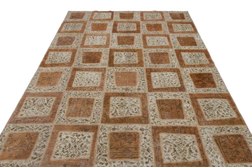 Apex patchwork carpet beige 21055 194 x 280 cm