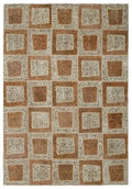 Apex patchwork carpet beige 21055 194 x 280 cm