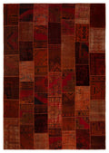 Apex Patchwork Carpet Red 20385 298 X 422 Cm