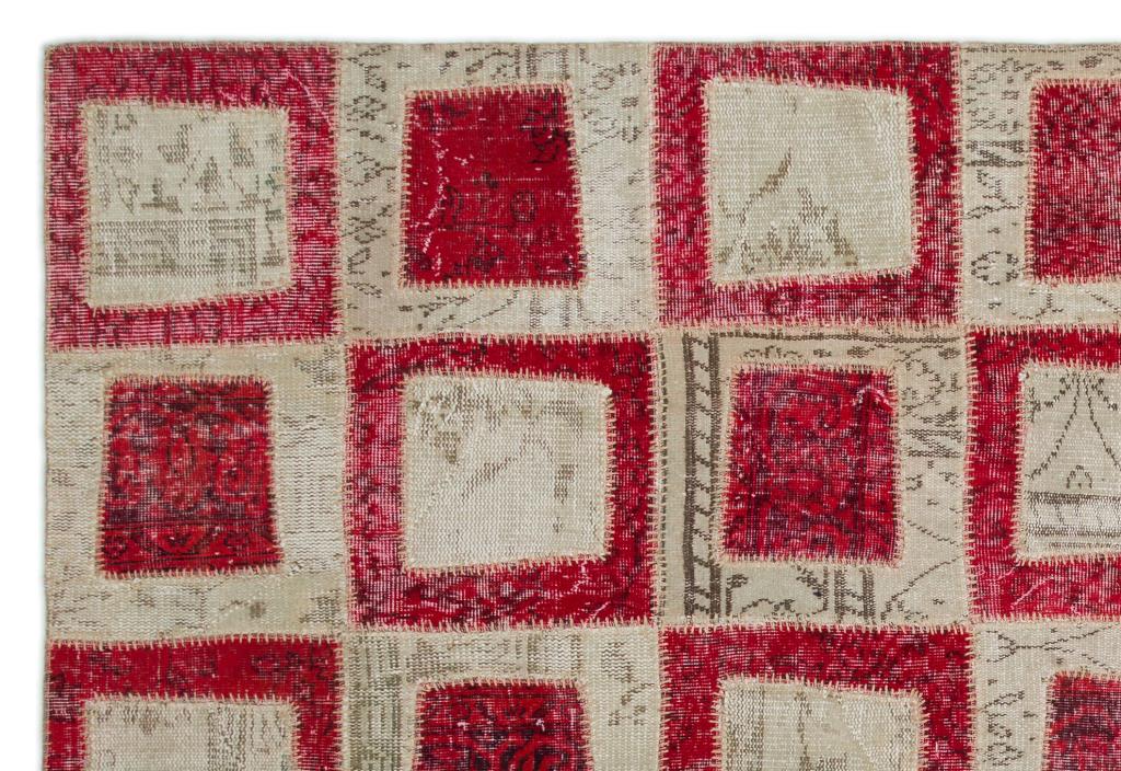 Apex Patchwork Carpet Red 21041 190 x 280 cm