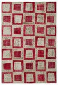 Apex Patchwork Carpet Red 21041 190 x 280 cm