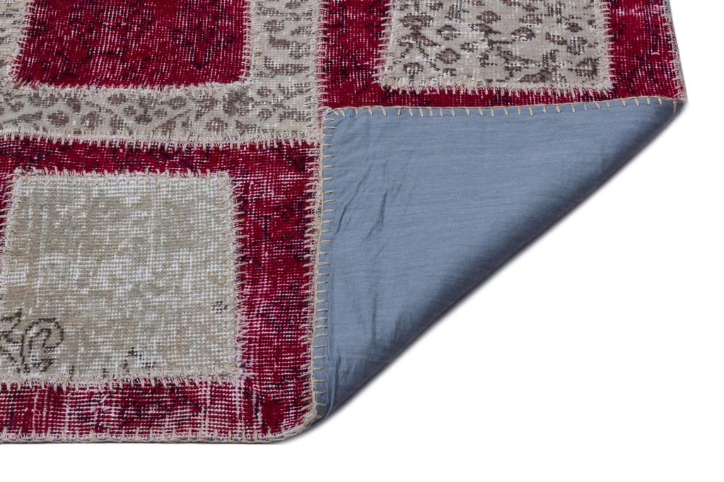 Apex Patchwork Carpet Red 26800 191 x 281 cm