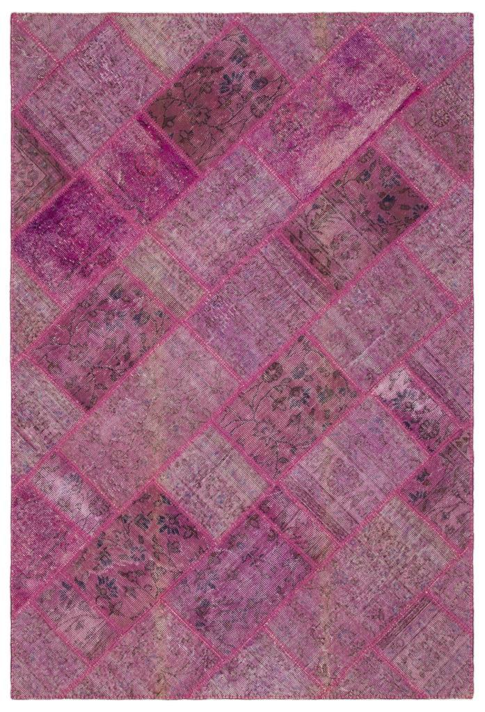 Apex patchwork carpet pink 21542 160 x 230 cm