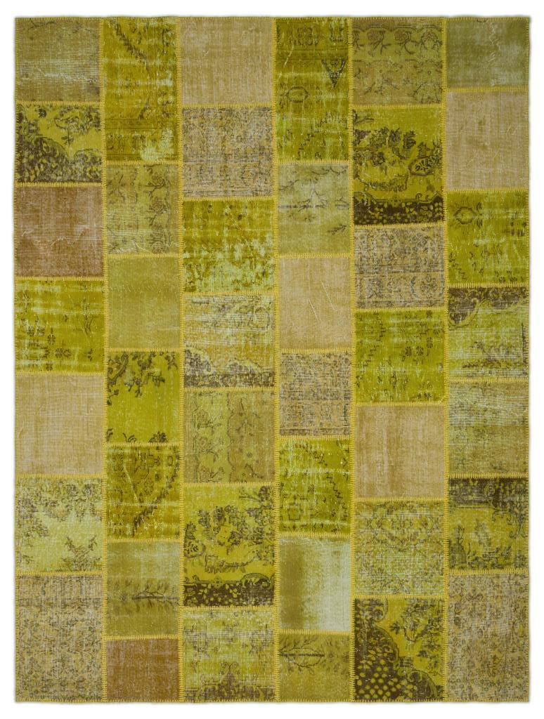 Apex Patchwork Carpet Green 20516 274 x 366 cm