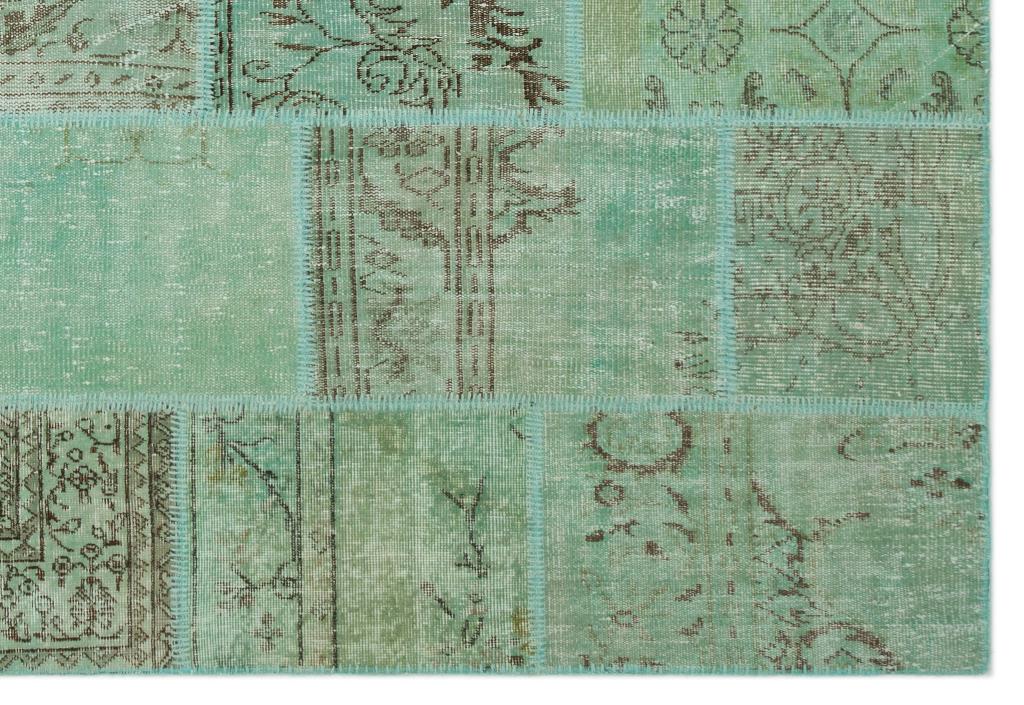 Apex Patchwork Carpet Green 21931 191 x 283 cm