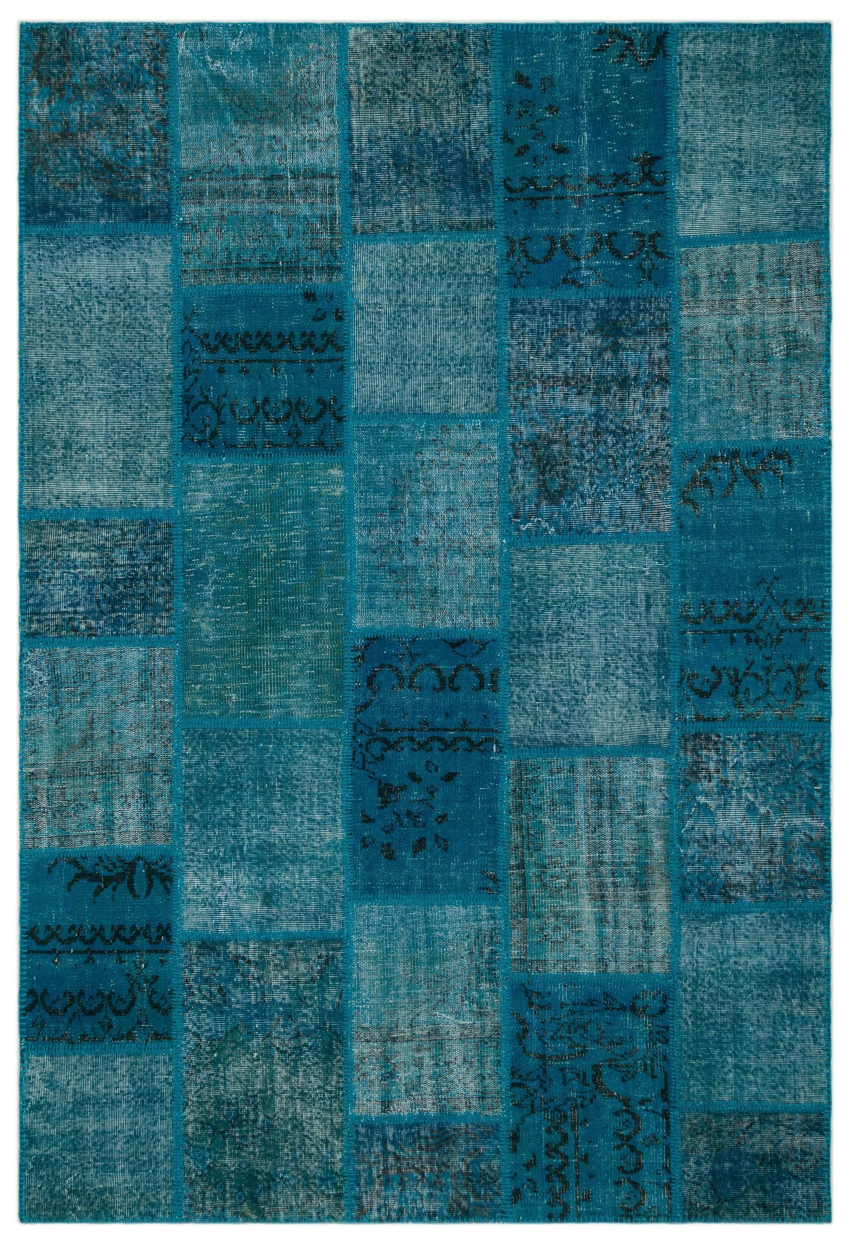 Apex Patchwork Unique Turquoise 21825 190 cm X 282 cm
