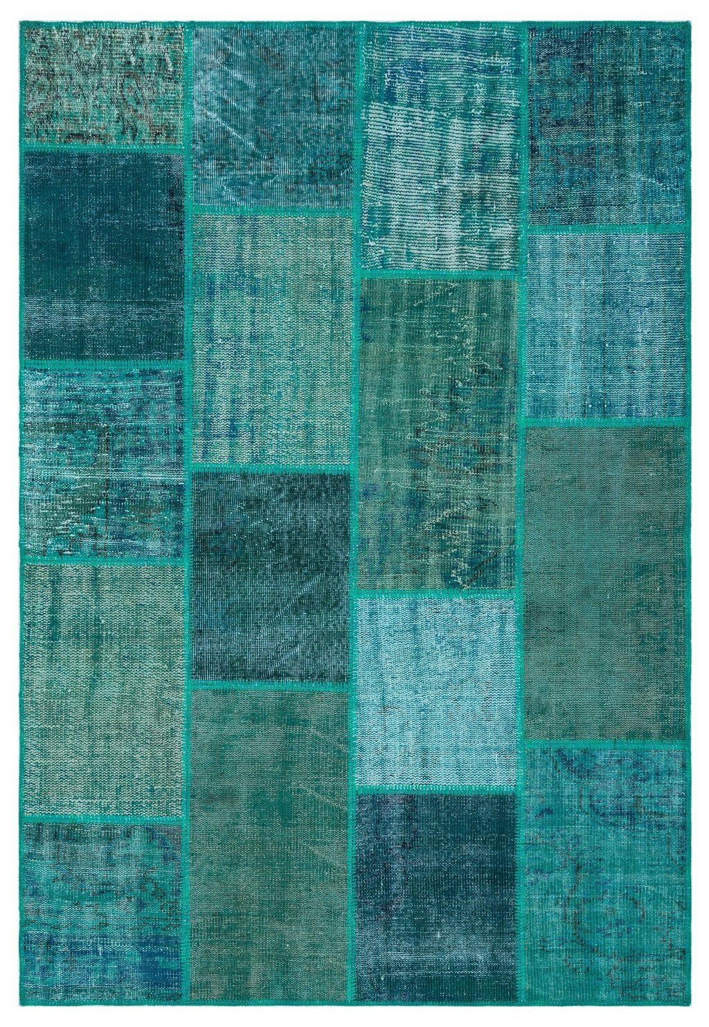 Apex Patchwork Unique Turquoise 26485 158 cm x 230 cm