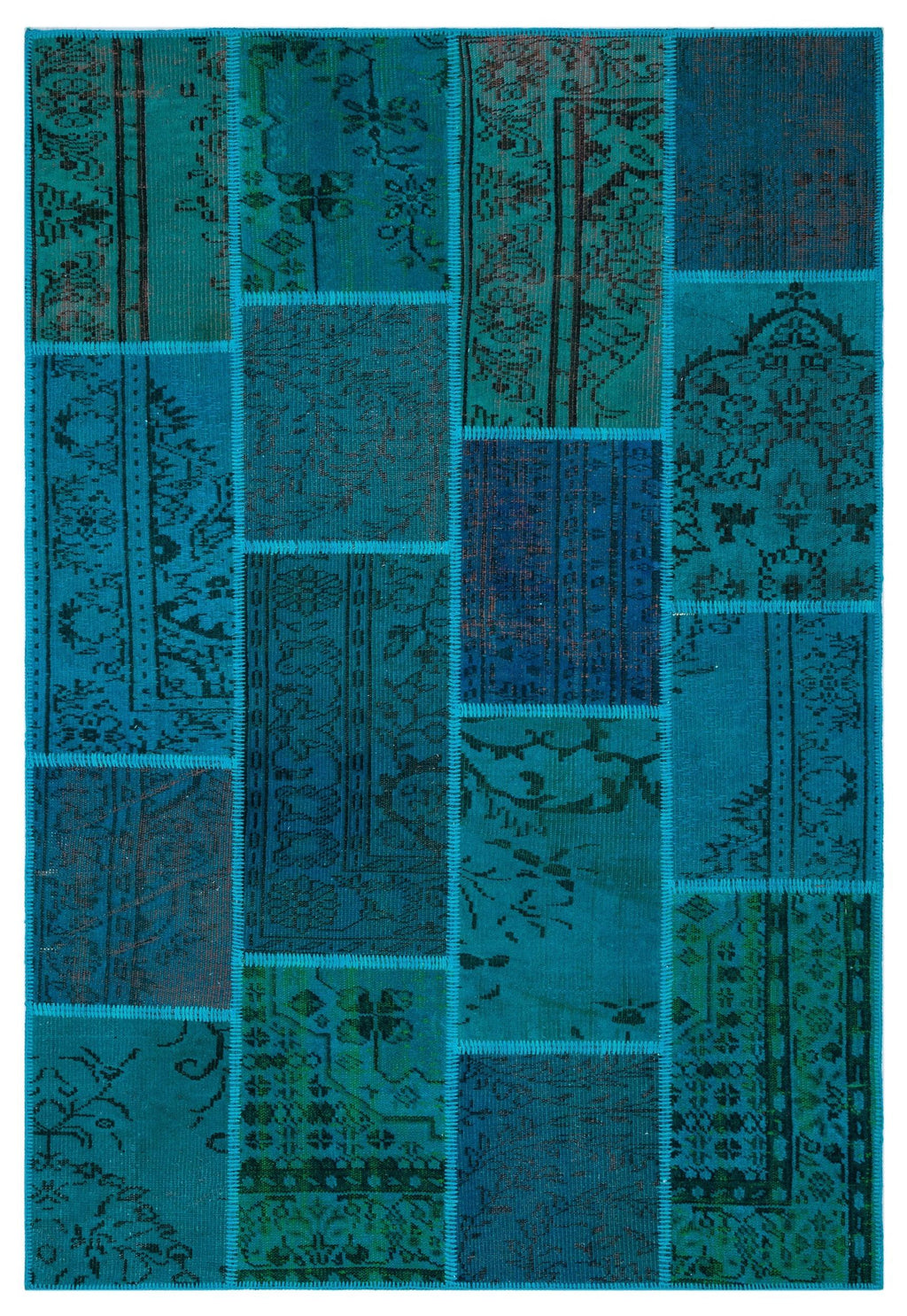 Apex Patchwork Unique Turquoise 26539 158 cm X 232 cm