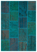 Apex Patchwork Unique Turquoise 33948 160 cm X 230 cm