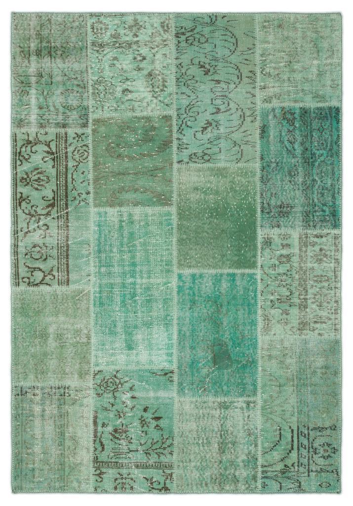 Apex Patchwork Unique Green 20767 160 x 231 cm
