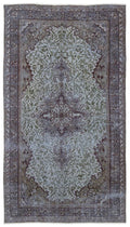 Apex Vintage Carpet Blue 13850 158 x 286 cm