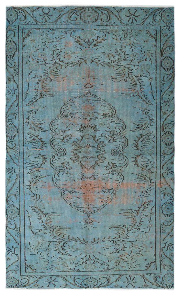Apex Vintage Carpet Blue 19618 163 x 295 cm