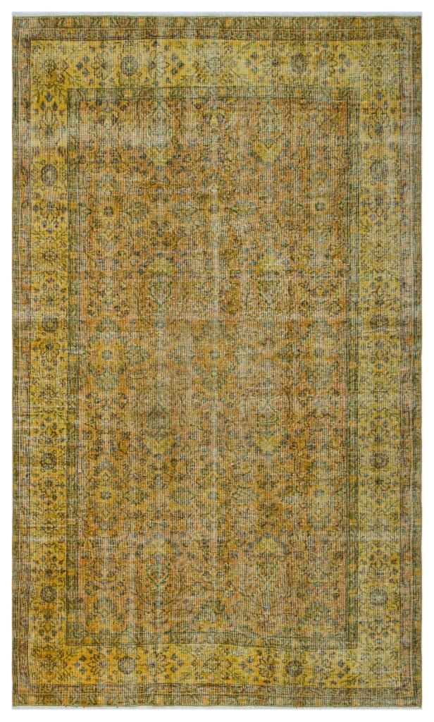 Apex Vintage Carpet Yellow 25654 162 x 278 cm