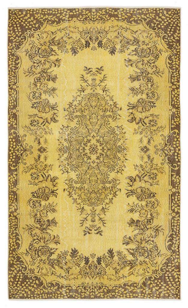 Apex Vintage Carpet Yellow 7151 163 x 278 cm