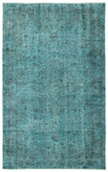 Apex Vintage Carpet Turquoise 14221 195 x 318 cm