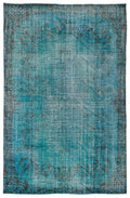 Apex Vintage Carpet Turquoise 16739 187 x 285 cm