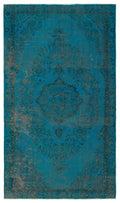 Apex Vintage Carpet Turquoise 19554 162 x 278 cm