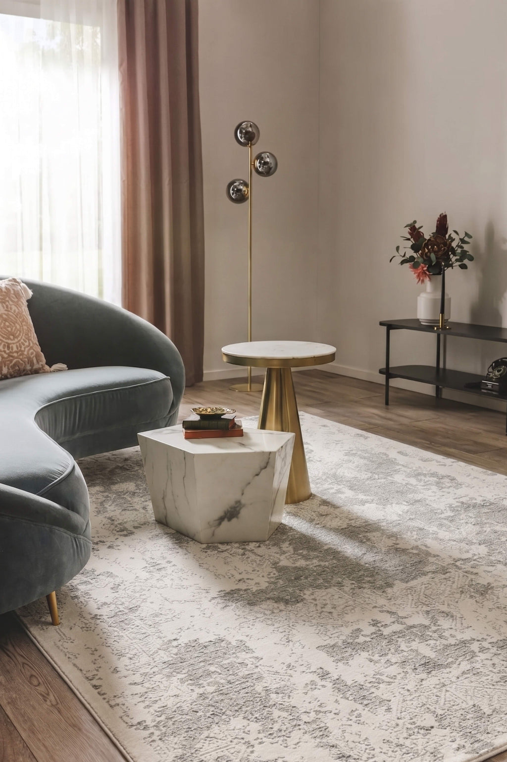 Mono Luxe 4051 Krem - Makine Halısı