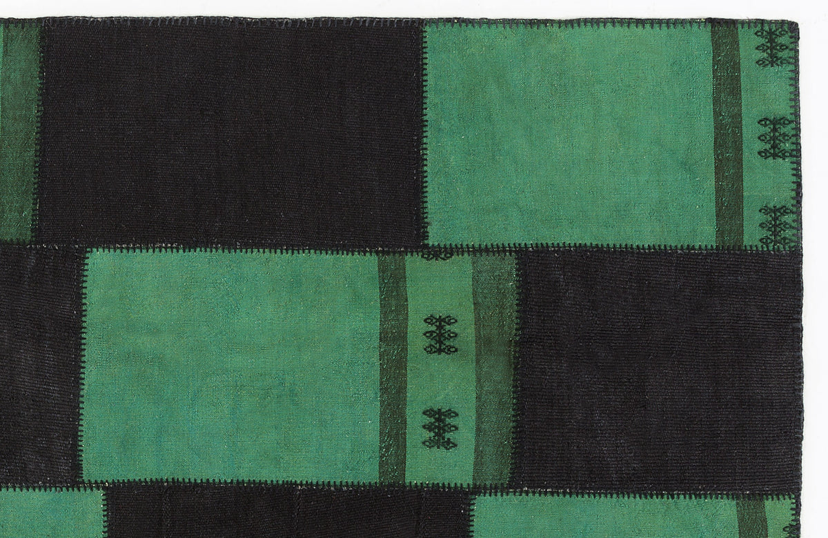 Mixed Over Dyed Kilim Patchwork Unique Rug 5&#39;3&#39;&#39; x 7&#39;7&#39;&#39; ft 160 x 230 cm