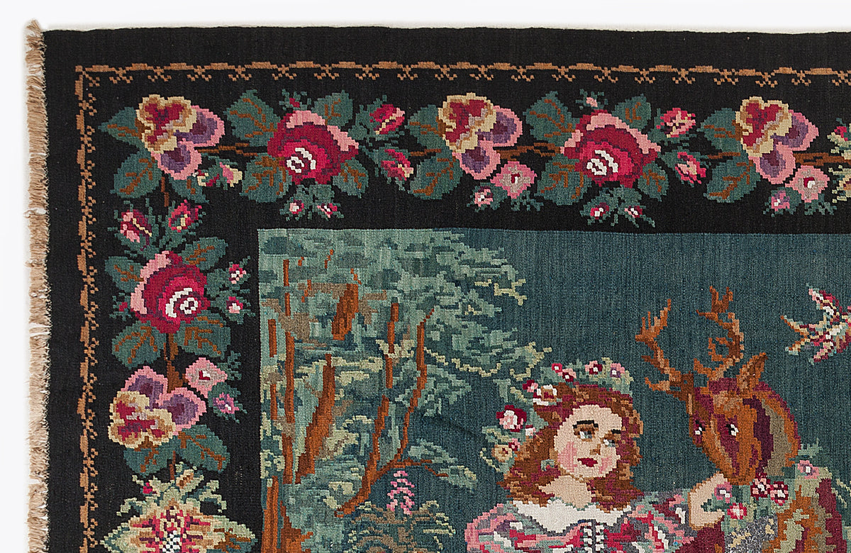 Karabakh Over Dyed Kilim Rug 6&#39;4&#39;&#39; x 10&#39;6&#39;&#39; ft 194 x 320 cm