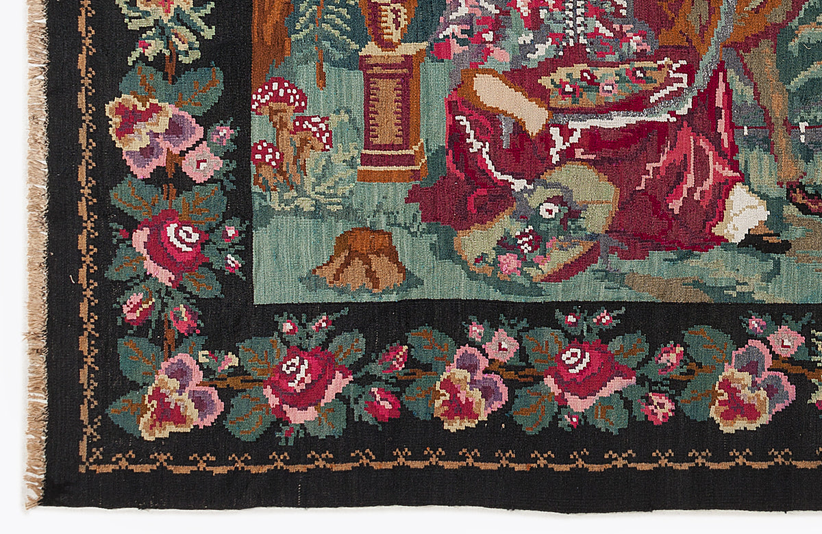 Karabakh Over Dyed Kilim Rug 6&#39;4&#39;&#39; x 10&#39;6&#39;&#39; ft 194 x 320 cm