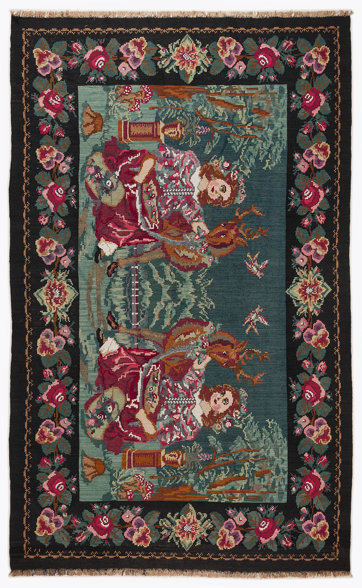 Karabakh Over Dyed Kilim Rug 6&#39;4&#39;&#39; x 10&#39;6&#39;&#39; ft 194 x 320 cm