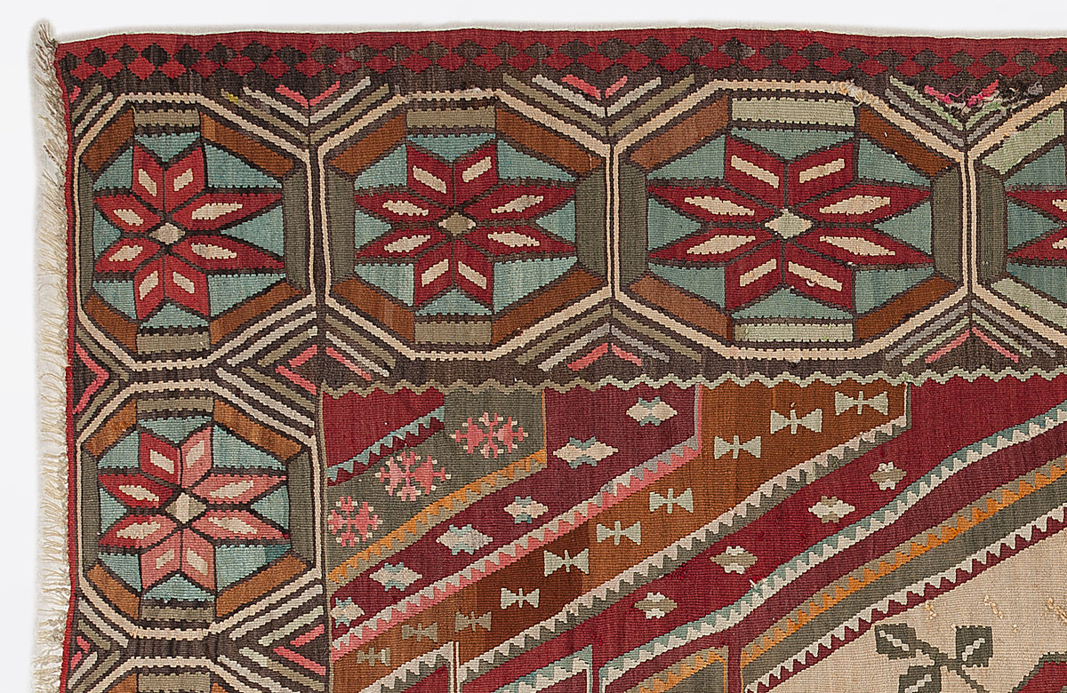 Karabakh Over Dyed Kilim Rug 6&#39;11&#39;&#39; x 9&#39;10&#39;&#39; ft 210 x 300 cm