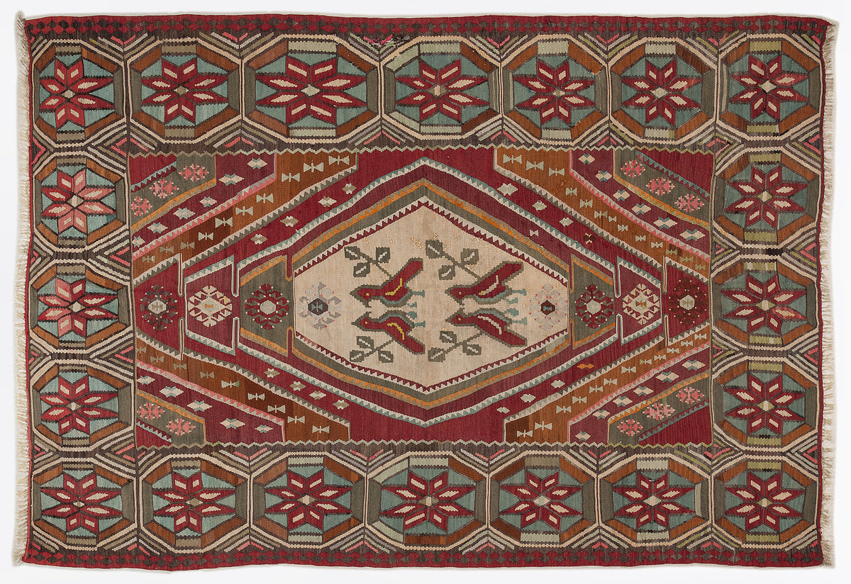 Karabakh Over Dyed Kilim Rug 6&#39;11&#39;&#39; x 9&#39;10&#39;&#39; ft 210 x 300 cm