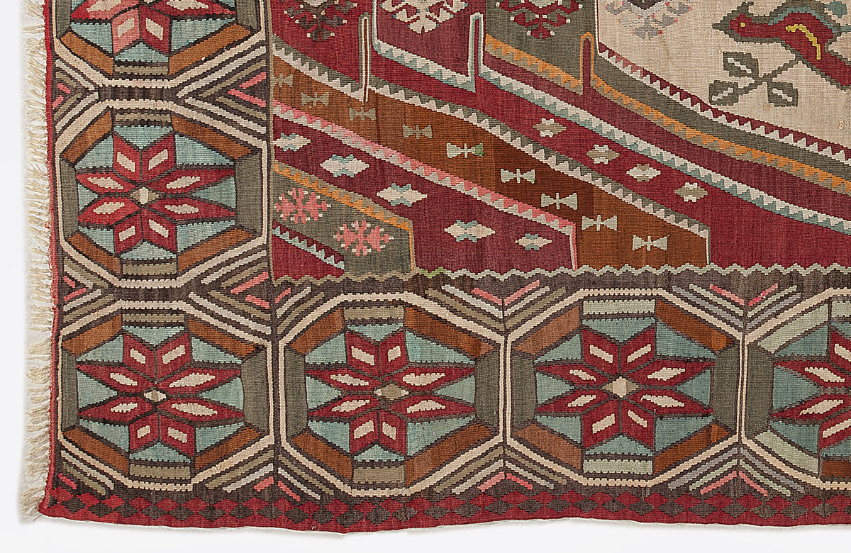 Karabakh Over Dyed Kilim Rug 6&#39;11&#39;&#39; x 9&#39;10&#39;&#39; ft 210 x 300 cm