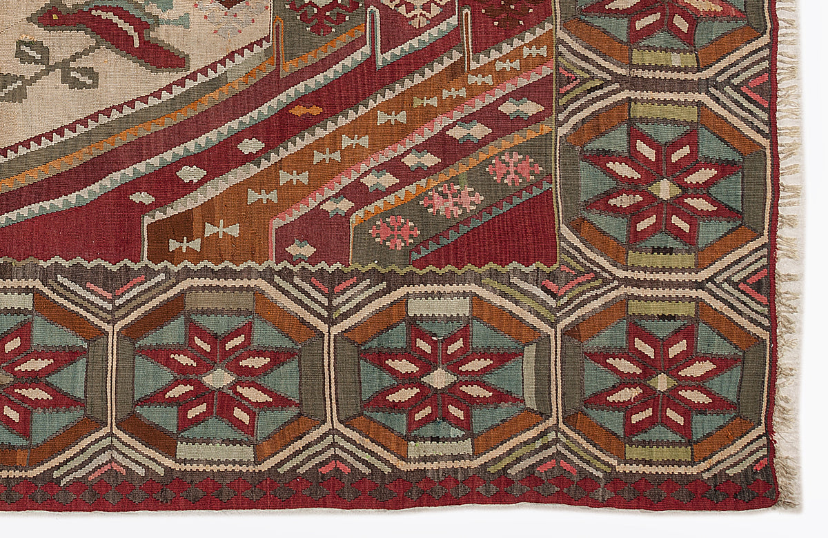 Karabakh Over Dyed Kilim Rug 6&#39;11&#39;&#39; x 9&#39;10&#39;&#39; ft 210 x 300 cm
