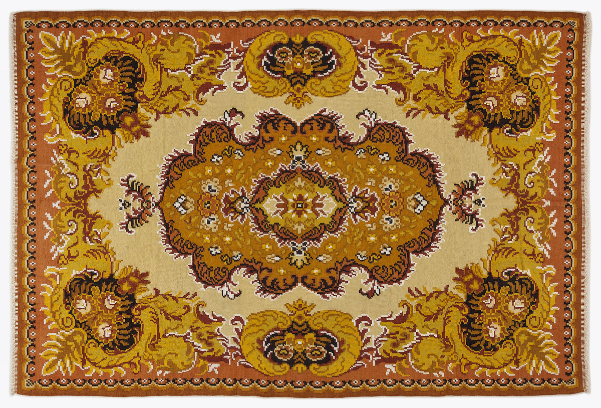 Karabakh Over Dyed Kilim Rug 6&#39;6&#39;&#39; x 9&#39;5&#39;&#39; ft 197 x 287 cm