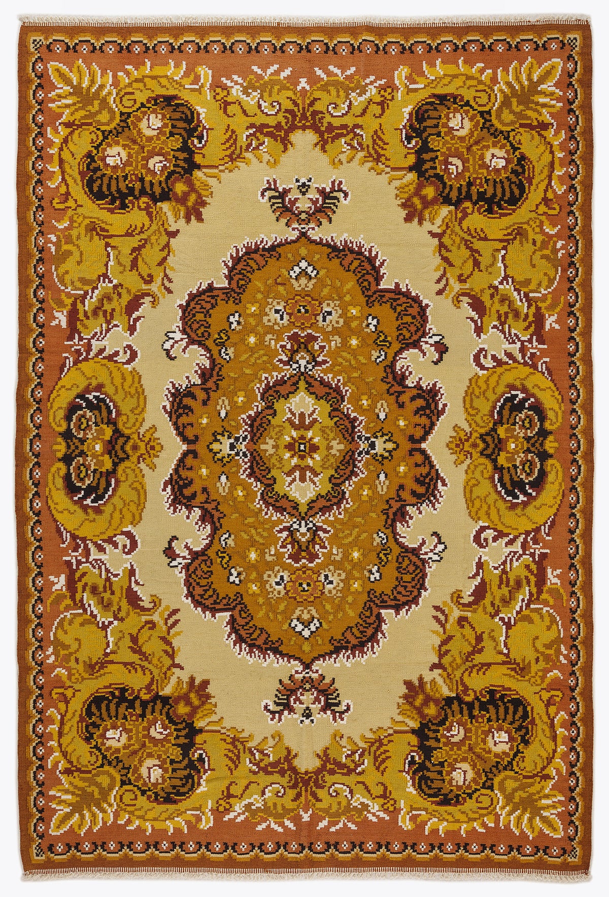 Karabakh Over Dyed Kilim Rug 6&#39;6&#39;&#39; x 9&#39;5&#39;&#39; ft 197 x 287 cm