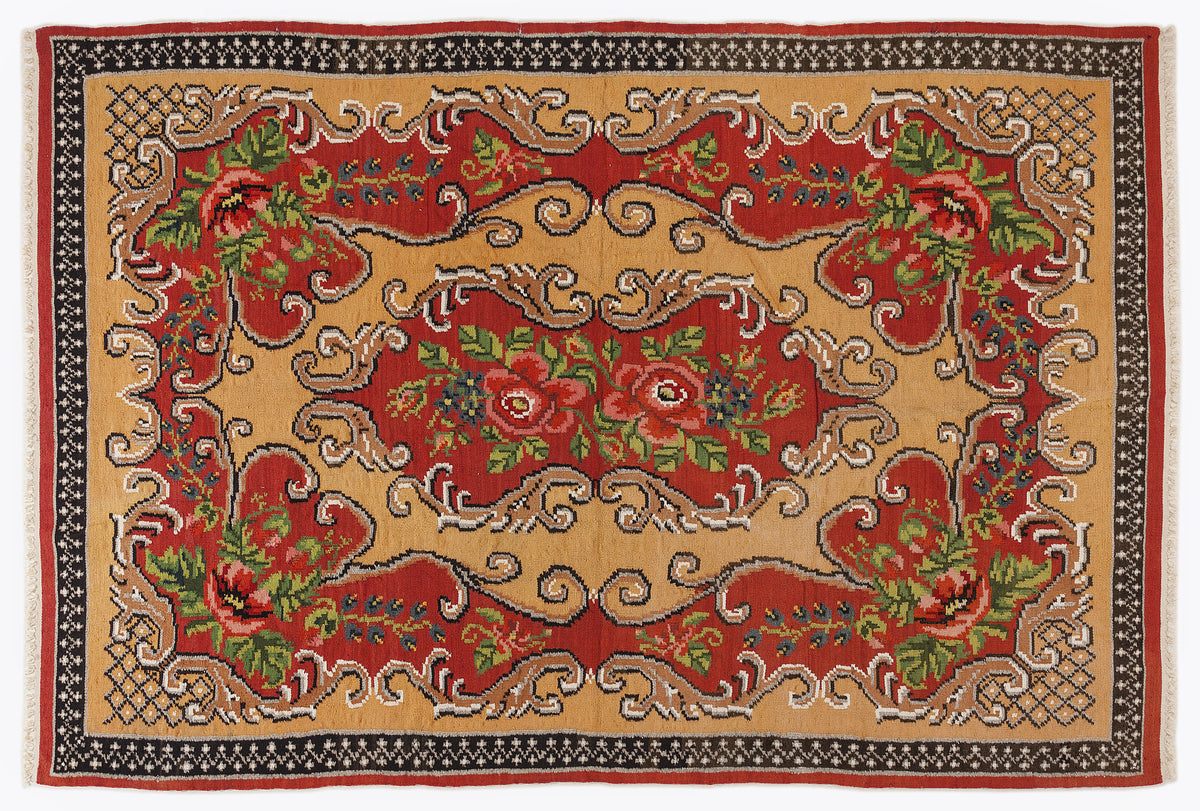 Karabakh Over Dyed Kilim Rug 5&#39;11&#39;&#39; x 8&#39;10&#39;&#39; ft 181 x 270 cm