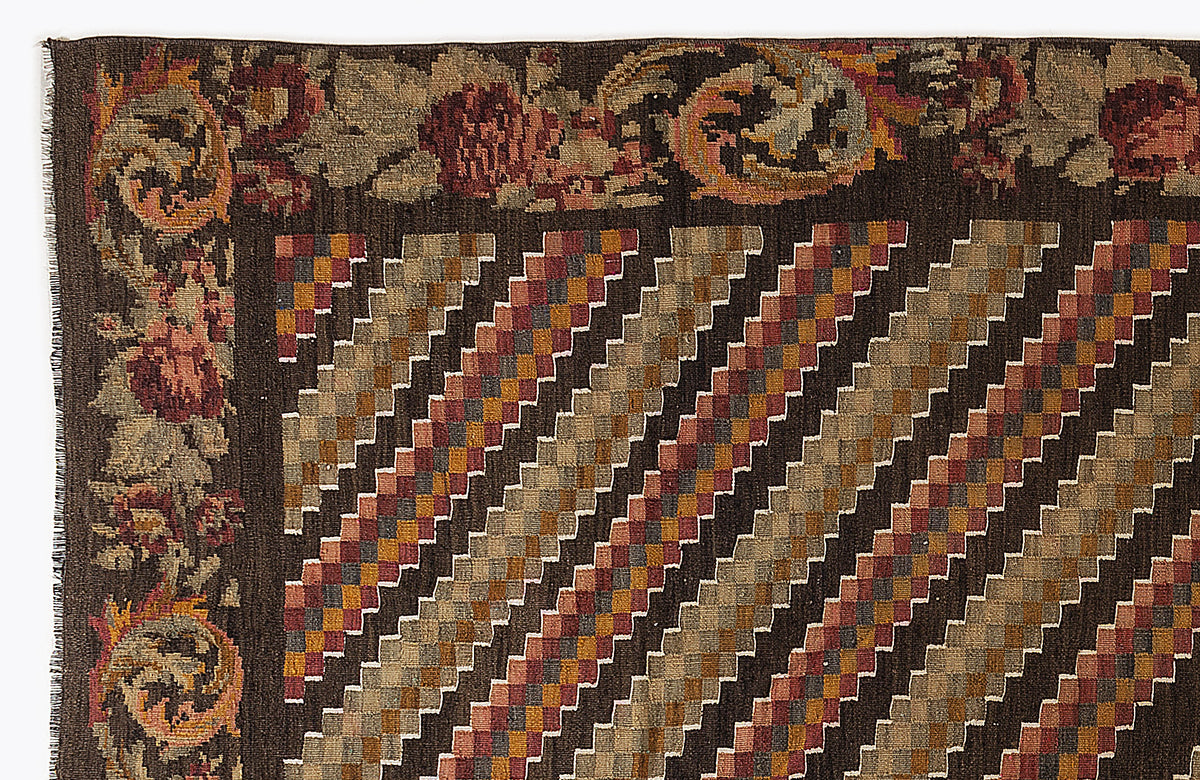 Karabakh Over Dyed Kilim Rug 4&#39;10&#39;&#39; x 10&#39;4&#39;&#39; ft 147 x 315 cm