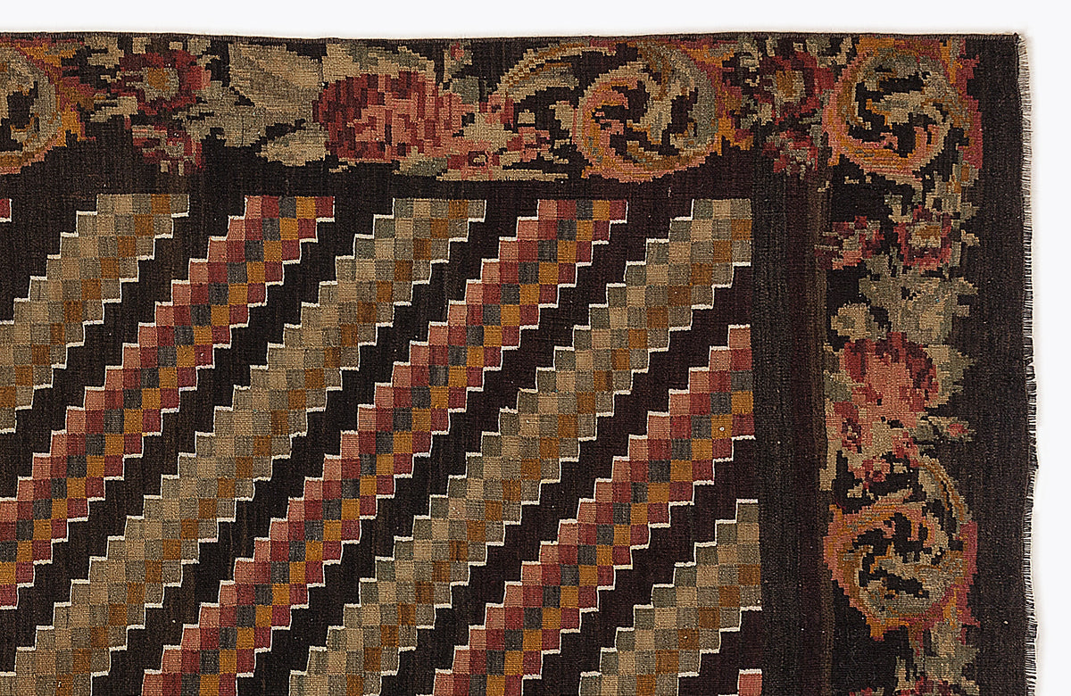 Karabakh Over Dyed Kilim Rug 4&#39;10&#39;&#39; x 10&#39;4&#39;&#39; ft 147 x 315 cm